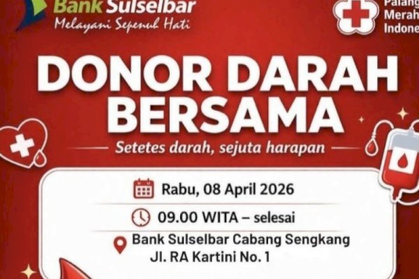 Sambut Hari Jadi Wajo, Bank Sulselbar Sengkang Ajak Warga Donor Darah