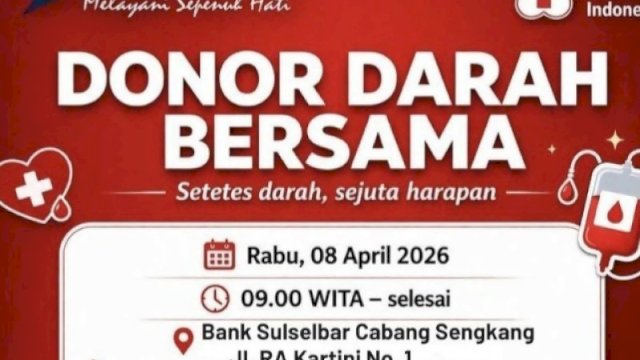Sambut Hari Jadi Wajo, Bank Sulselbar Sengkang Ajak Warga Donor Darah