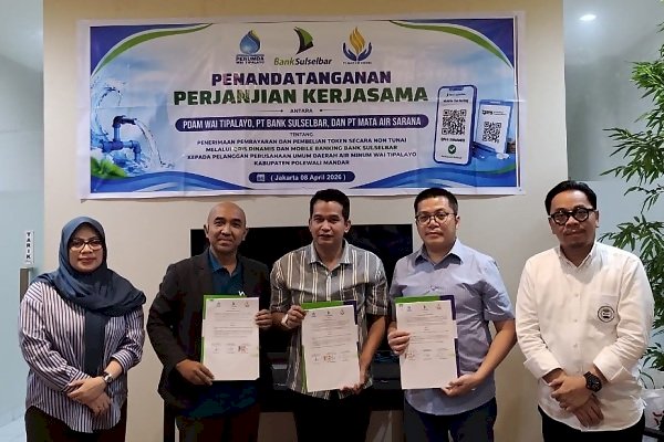 Bank Sulselbar Hadirkan QRIS dan Mobile Banking untuk Pelanggan PDAM Polman