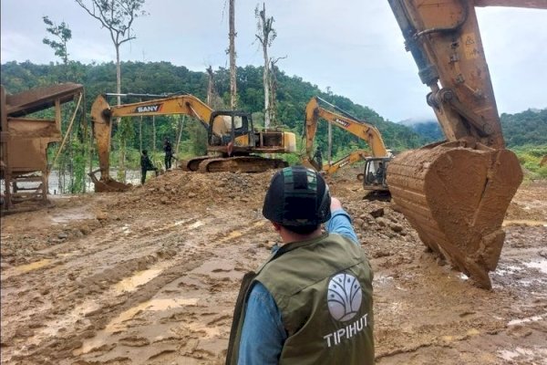 Gakkum Kehutanan Lacak Pemodal Tambang Ilegal Nabire, 10 Alat Berat dan 7 WNA China Diamankan