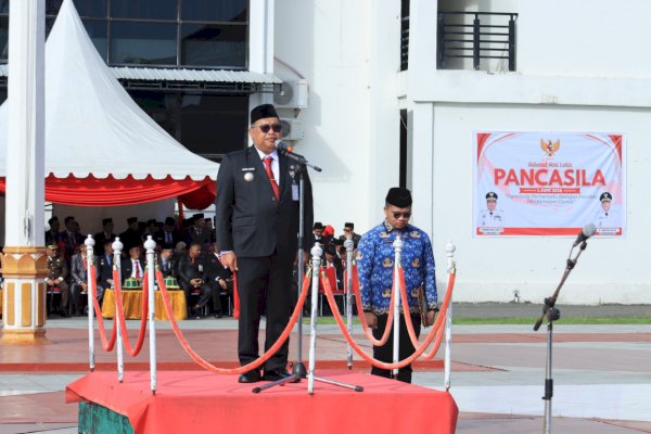 Pimpin Upacara Hari Lahir Pancasila, Bupati Daeng Manye Ajak Masyarakat Perkuat Nilai Kebangsaan