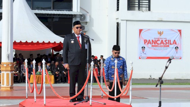 Pimpin Upacara Hari Lahir Pancasila, Bupati Daeng Manye Ajak Masyarakat Perkuat Nilai Kebangsaan