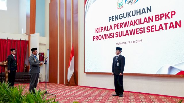 Gubernur Andi Sudirman Kukuhkan Mardiyanto Arif Rakhmadi sebagai Kepala Perwakilan BPKP Sulsel