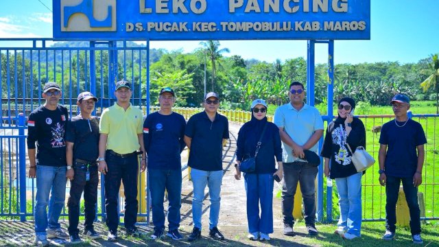 Plt Dirum PDAM Makassar Andi Taufiq Aris Pimpin Peninjauan ke Bendung Lekopancing.