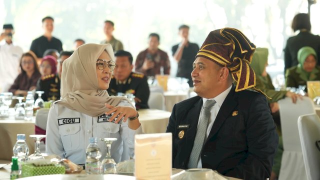 Wali Kota Makassar, Munafri Arifuddin, menghadiri acara Syukuran Dirgahayu ke-69 Komando Daerah Militer (Kodam) XIV/Hasanuddin.
