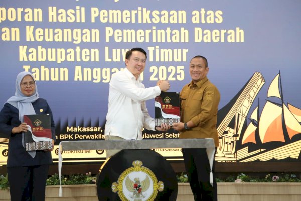 Konsisten Kelola Keuangan dengan Baik, Luwu Timur Raih Opini WTP Ke-14