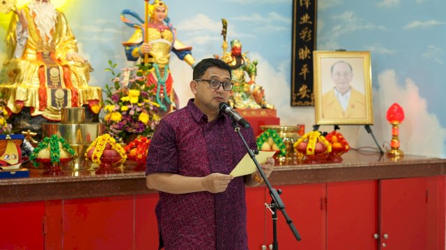 Munafri Resmikan Kelenteng Ji Li Gong, Tekankan Toleransi dan Pembinaan Generasi Muda