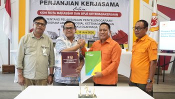 KONI Makassar Pastikan Atlet dan Pelatih Terlindungi, Resmi Kerja Sama dengan BPJS Ketenagakerjaan