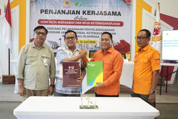 KONI Makassar Pastikan Atlet dan Pelatih Terlindungi, Resmi Kerja Sama dengan BPJS Ketenagakerjaan