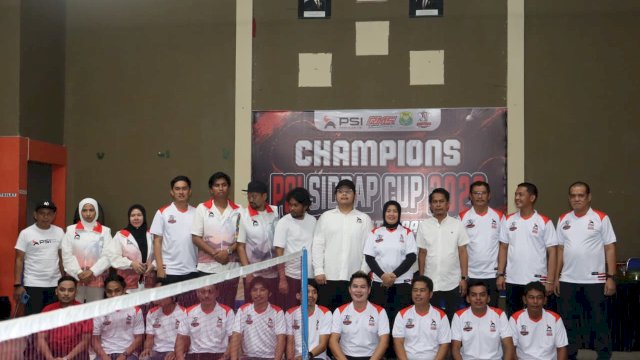 Ketua DPW PSI Sulsel, Muammar Gandi Rusdi, membuka langsung kegiatan PSI Sidrap Cup 2026.