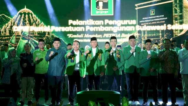 Wali Kota Makassar, Munafri Arifuddin atau yang akrab disapa Appi, menghadiri pelantikan DPW PPP Sulsel.