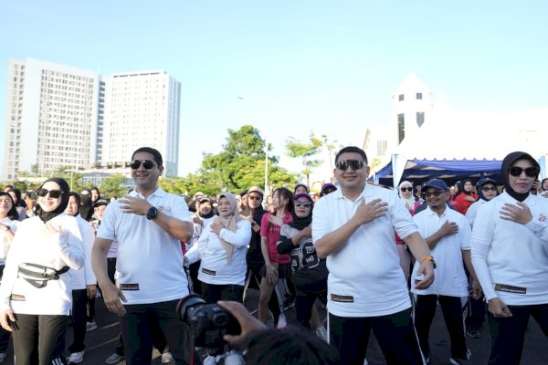 Munafri Lepas Peserta Jalan Sehat dan Meriahkan Car Free Day HUT Bhayangkara ke-80 di Makassar