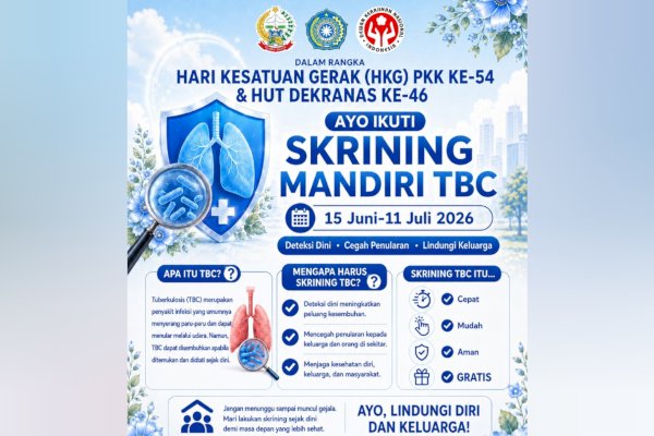 HKG PKK ke-54 dan 46 Tahun Dekranas Dorong Partisipasi Masyarakat dalam Skrining Mandiri TBC