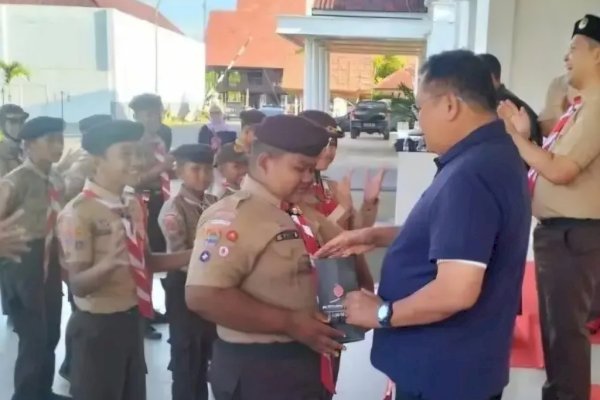 Meski Padat Agenda, Bupati Daeng Manye Sempatkan Temui Peserta Jamnas Kwarcab Takalar