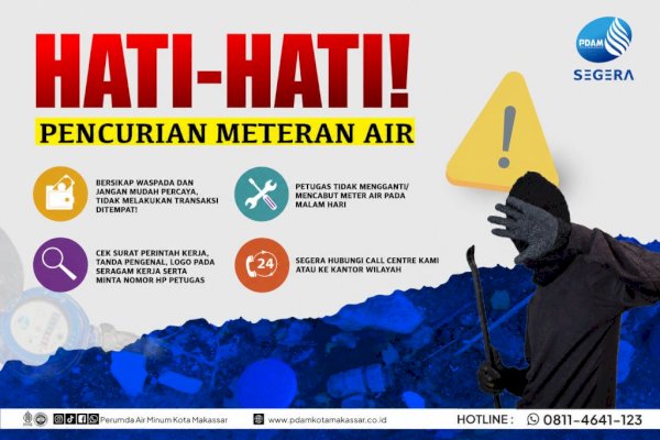 PDAM Makassar Soroti Maraknya Pencurian Meter Air, Warga Diminta Aktif Melapor