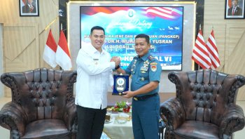 Bupati Pangkep Disambut Komandan Kodaeral VI, Bahas Sinergi untuk Ratusan Pulau