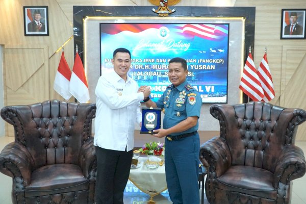 Bupati Pangkep Disambut Komandan Kodaeral VI, Bahas Sinergi untuk Ratusan Pulau