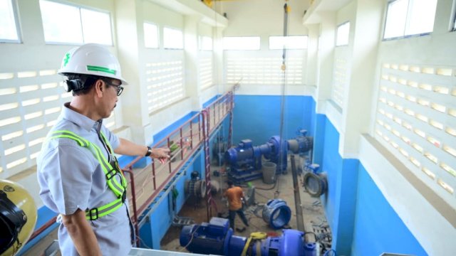 Perkuat Pasokan Air, Direksi PDAM Makassar Tinjau Persiapan Pemasangan Pompa Air Baku Moncongloe