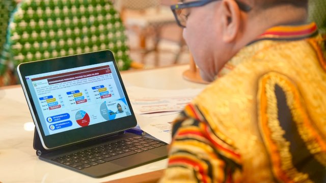 Sekretaris Daerah Provinsi Sulsel Jufri Rahman dalam Virtual Assessment TPAKD Award 2026.