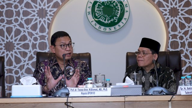 Kepala BPOM RI, Taruna Ikrar, melakukan kunjungan silaturahmi sekaligus penjajakan kerja sama dengan Majelis Ulama Indonesia (MUI).