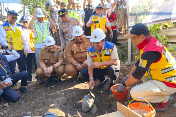 Gubernur Sulsel Ground Breaking Duplikasi Jembatan Sungai Maros, Proyek Rp51,6 Miliar Rampung 2027
