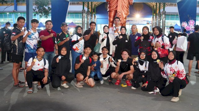 Kontingen IPSI Makassar pada ajang Kejuaraan Nasional (Kejurnas) Malang Championship VI yang digelar di GOR Ken Arok, Kota Malang.