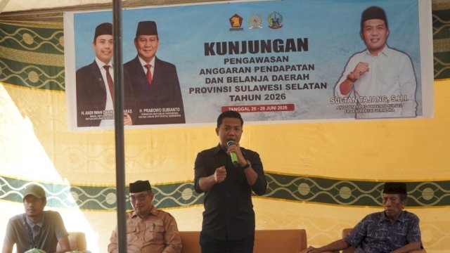 Anggota Komisi D DPRD Sulawesi Selatan dari Fraksi Gerindra, Sultan Tajang, menggelar pengawasan APBD Sulsel di Wajo.
