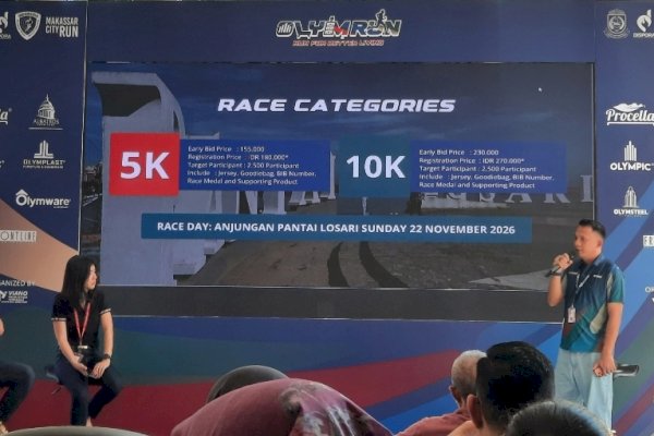 Makassar Jadi Tuan Rumah Olymrun 2026, 5.000 Pelari Bakal Padati Pantai Losari, Hadiah Ratusan Juta Menanti