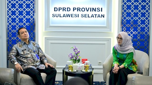 Ketua DPRD Sulsel, Andi Rachmatika Dewi, menerima kunjungan silaturahmi Kepala Badan Narkotika Nasional Provinsi (BNNP) Sulawesi Selatan, Kombes Pol. Drs. Agung Prabowo.