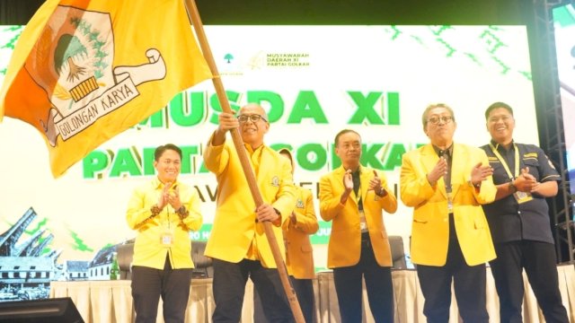 Ilham Arief Sirajuddin (IAS) resmi terpilih secara aklamasi sebagai Ketua DPD I Partai Golkar Sulawesi Selatan periode 2026&ndash;2031.