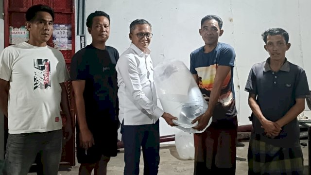 Sekretaris Komisi B DPRD Provinsi Sulawesi Selatan, Zulfikar Limolang, menyerahkan bantuan sebanyak 20 ribu ekor bibit ikan nila kepada empat kelompok tani di wilayah Luwu Raya.