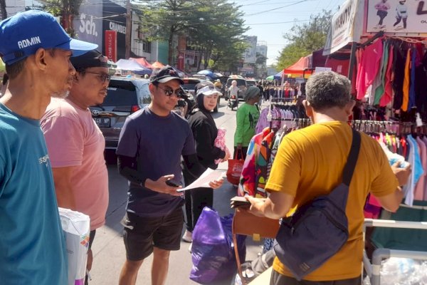 Perumda Parkir Makassar Sosialisasikan Member Parkir bagi Pedagang CFD Boulevard