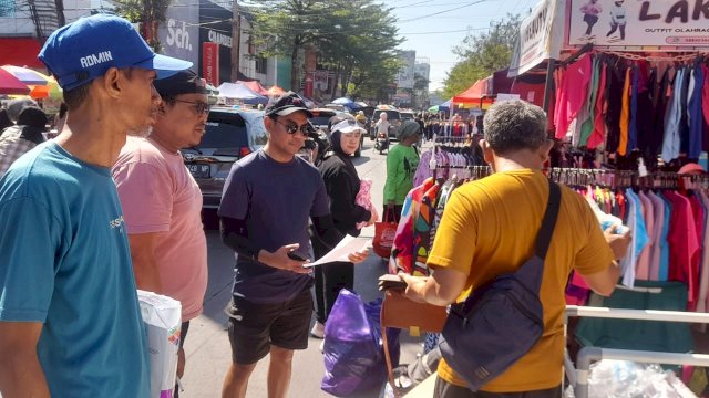 Perumda Parkir Makassar Sosialisasikan Member Parkir bagi Pedagang CFD Boulevard