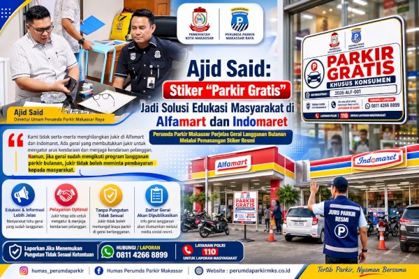 Ajid Said: Stiker “Parkir Gratis” Jadi Solusi Edukasi Masyarakat di Alfamart dan Indomaret