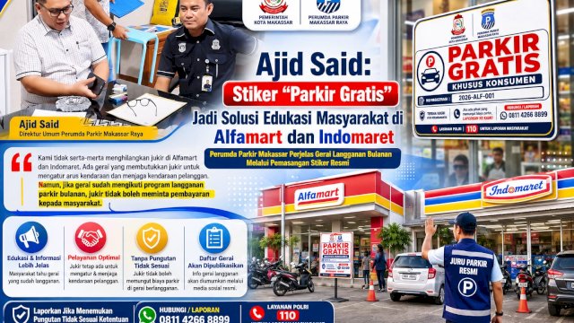 Ajid Said: Stiker “Parkir Gratis” Jadi Solusi Edukasi Masyarakat di Alfamart dan Indomaret
