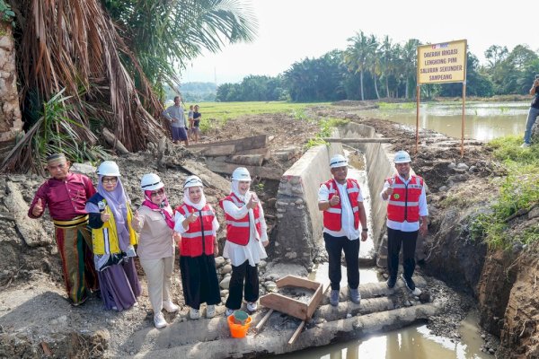 Andi Sudirman-Fatmawati Rusdi Groundbreaking Irigasi Lengkong Pini-Makawa di Luwu, Akhiri 7 Tahun Sawah Minim Pasokan Air