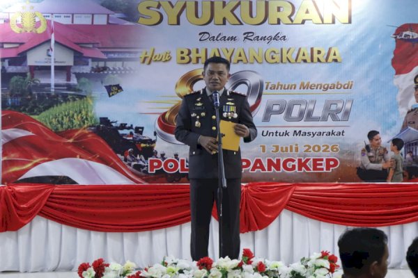 Hari Bhayangkara ke – 80, Bupati Yusran Lalogau Resmikan Gedung SPKT Polres Pangkep