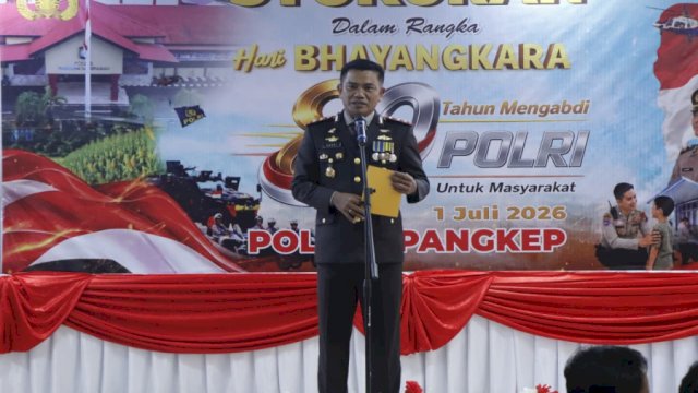 Hari Bhayangkara ke – 80, Bupati Yusran Lalogau Resmikan Gedung SPKT Polres Pangkep