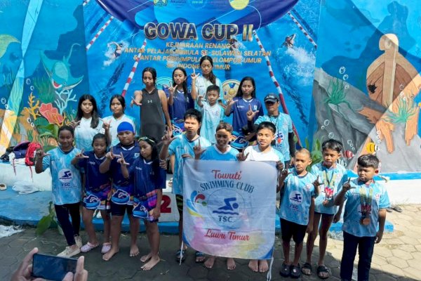 Banggakan Daerah, Atlet Renang Luwu Timur Sabet 49 Medali di Ajang Gowa Cup II