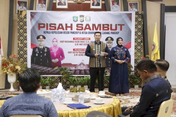 Pisah Sambut Kapolres Pangkep, Bupati Yusran Ajak AKBP Aditya Pradana Kunjungi Wilayah Kepulauan