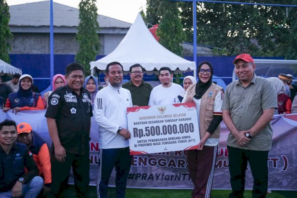 Gubernur Sulsel Salurkan Bantuan Rp500 Juta untuk Korban Gempa NTT, BPBD dan Nakes Dikirim Bantu Penanganan