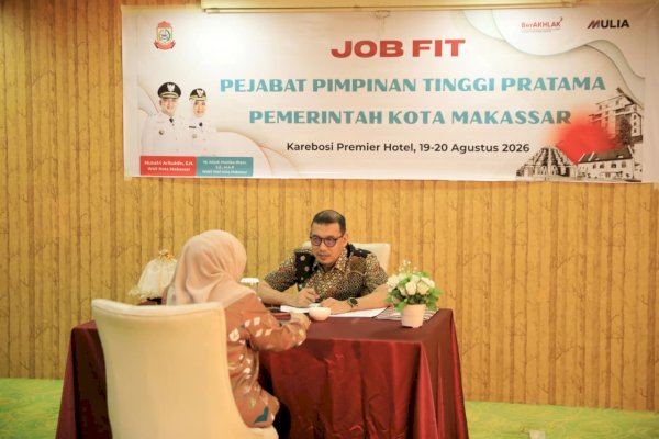 Job Fit Kepala OPD Makassar Dimulai, 40 Pejabat Jalani Wawancara dan Rekam Jejak