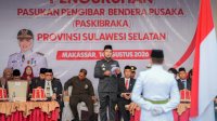 Gubernur Andi Sudirman Kukuhkan 73 Paskibraka Sulsel, Siap Kibarkan Sang Merah Putih