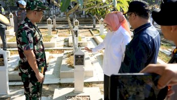 Wawali Makassar Aliyah Ilham Hadiri Karya Bakti di Taman Makam Pahlawan