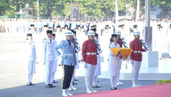Paskibraka Makassar Bawa Semangat TIM NARYA, Terjemahkan Jiwa Bahari Lewat Formasi Benteng Rotterdam
