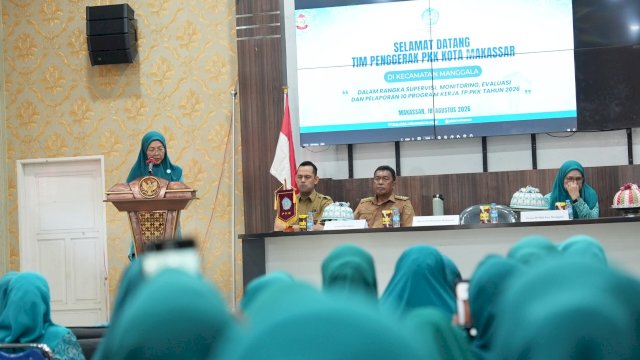 Ketua TP PKK Kota Makassar, Melinda Aksa, resmi membuka kegiatan Supervisi, Monitoring, Evaluasi, dan Pelaporan (SMEP) pertama tahun 2026.
