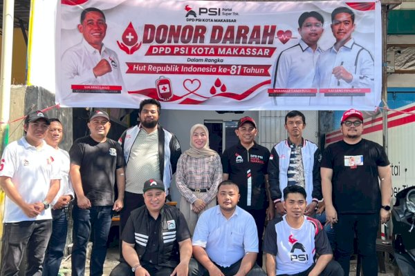 Semangat Kemerdekaan, PSI Makassar Hadir Lewat Aksi Donor Darah