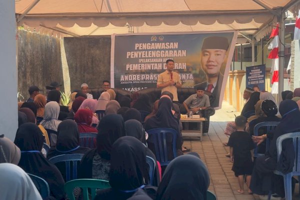 Andre Tanta Awasi APBD Sulsel di Barombong, Warga Usulkan Kanal Induk Khawatir Banjir Saat Hujan