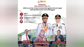 BPSDM Sulsel Perkuat Kompetensi Regulasi Emosi Pegawai Lewat Webinar ASN Adaptif Seri ke-65