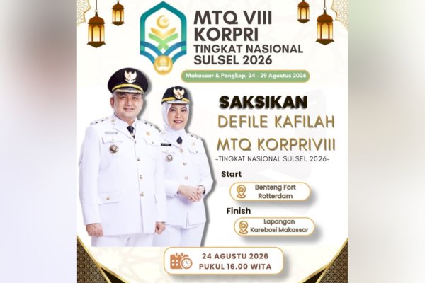 Kota Makassar Siap Sambut 1.600 Lebih Kafilah MTQ VIII KORPRI Nasional 2026